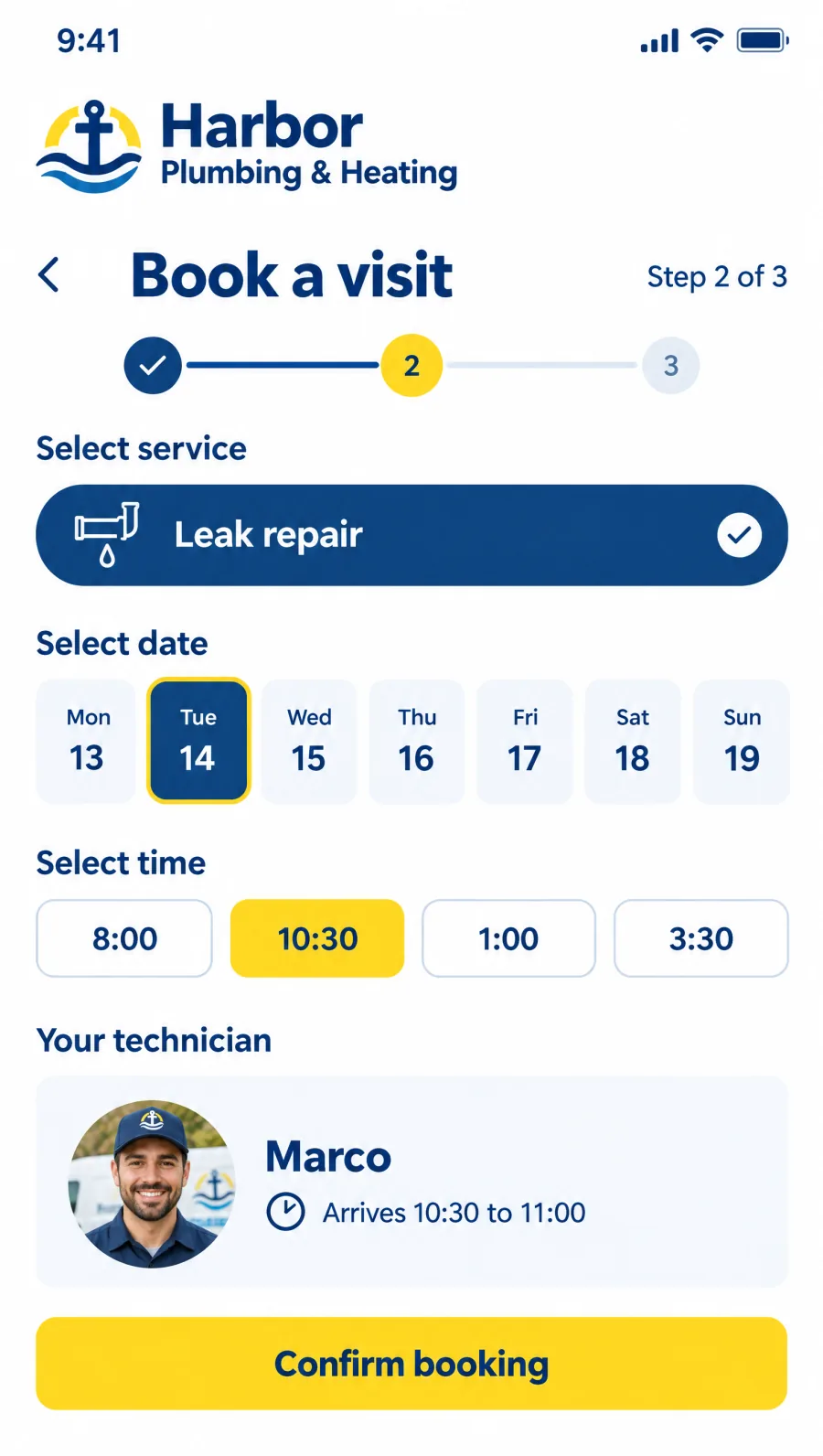 Local Services mobile apps concept