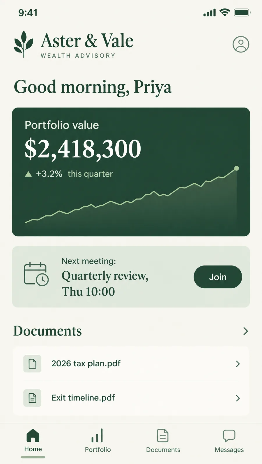Professional Services mobile apps concept