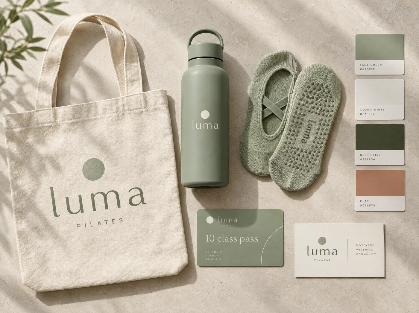 Health & Wellness branding kits concept