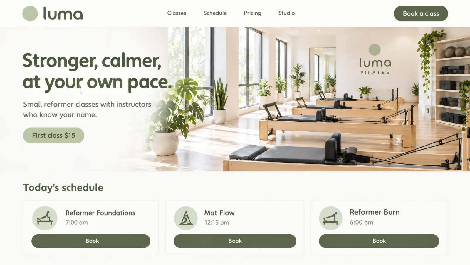 Health & Wellness websites concept