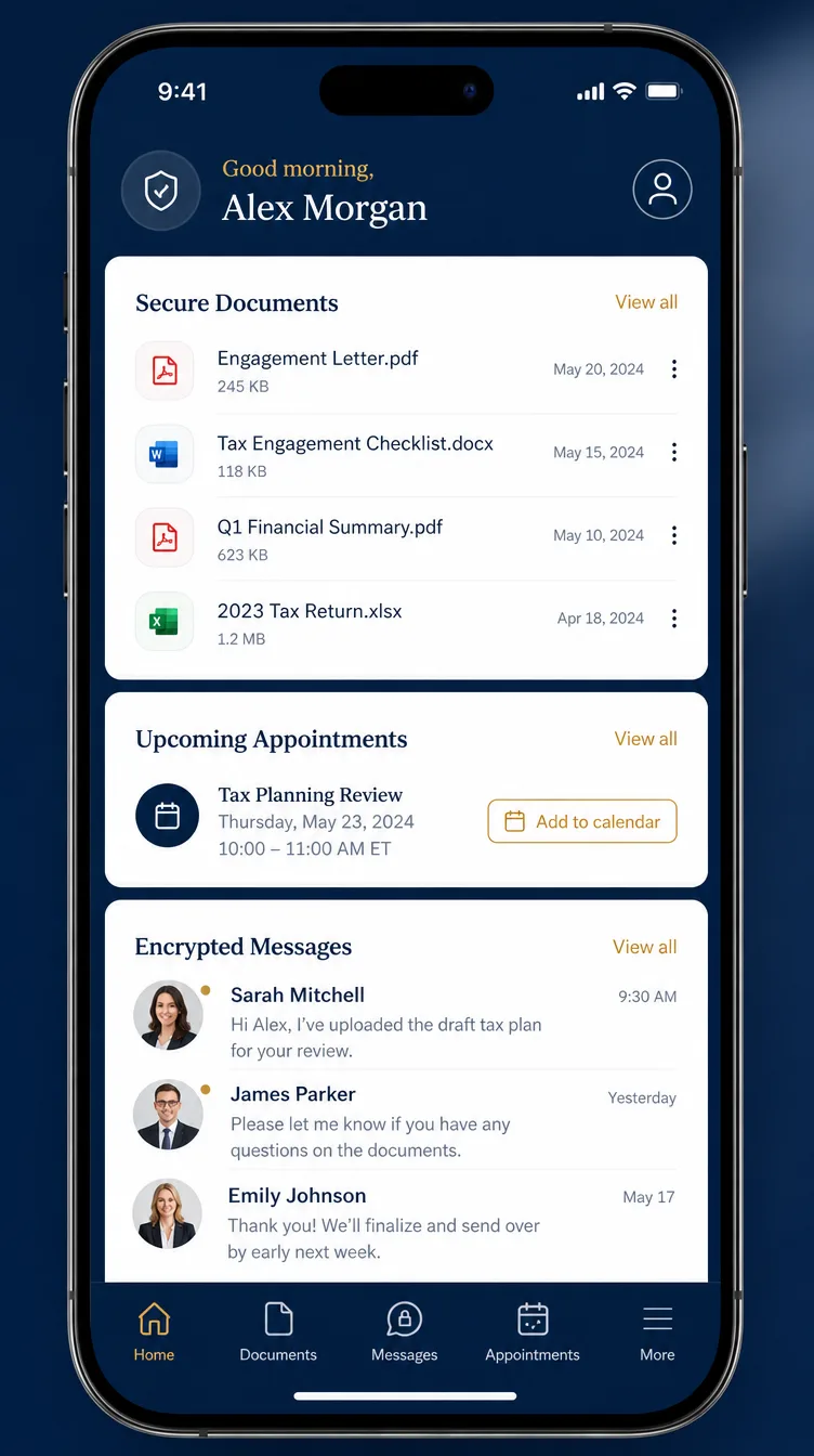 Professional Services mobile apps concept
