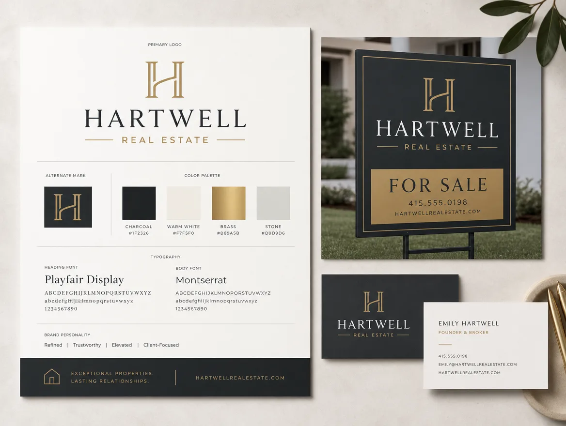 Real Estate branding kits concept