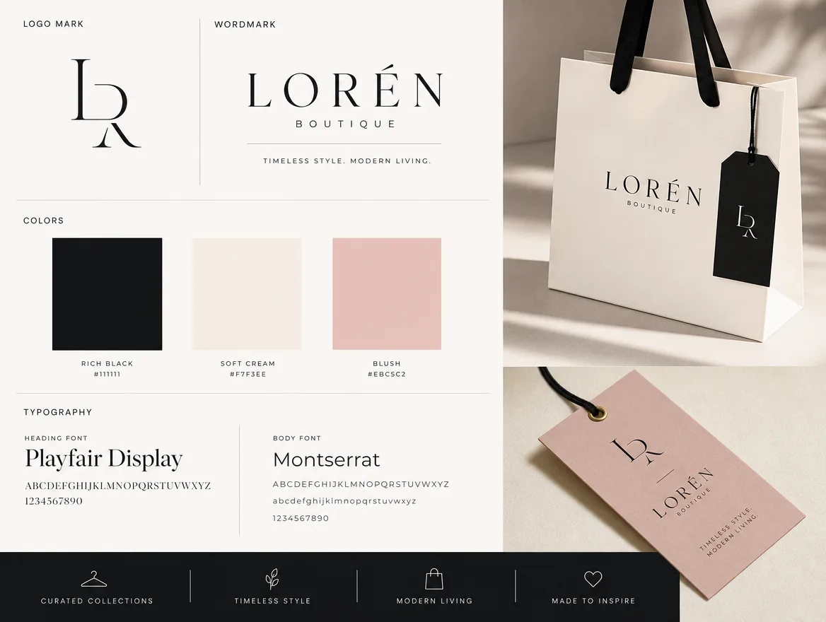Retail & E-commerce branding kits concept
